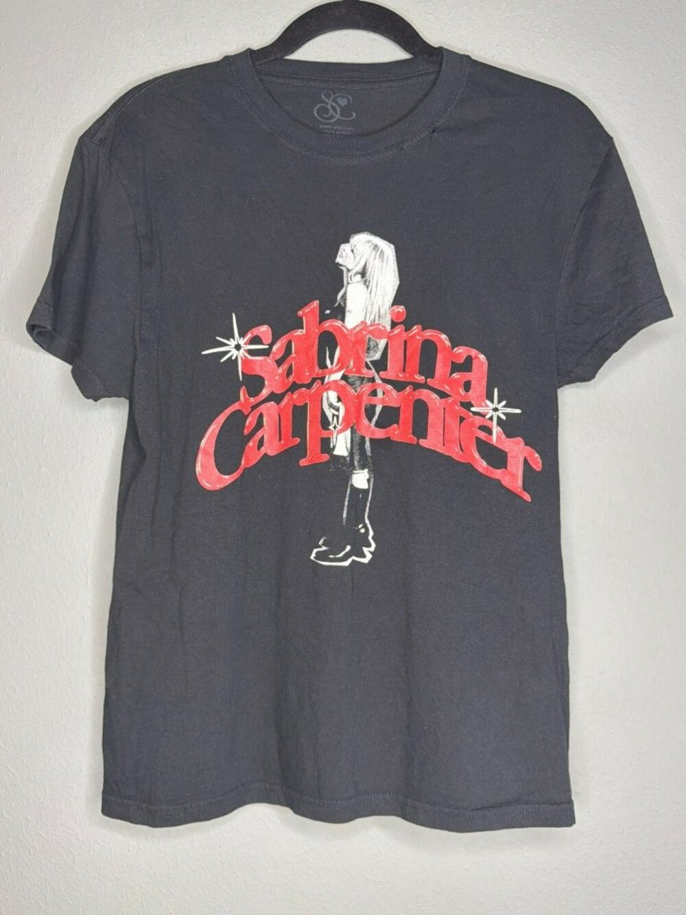 Sabrina Carpenter Black Graphic T-Shirt Target Short Sleeve Medium